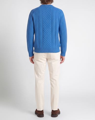 Man Sweater Azure Size S Wool, Polyamide