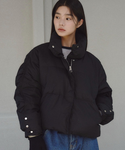 Sleeve snap-down down jumper