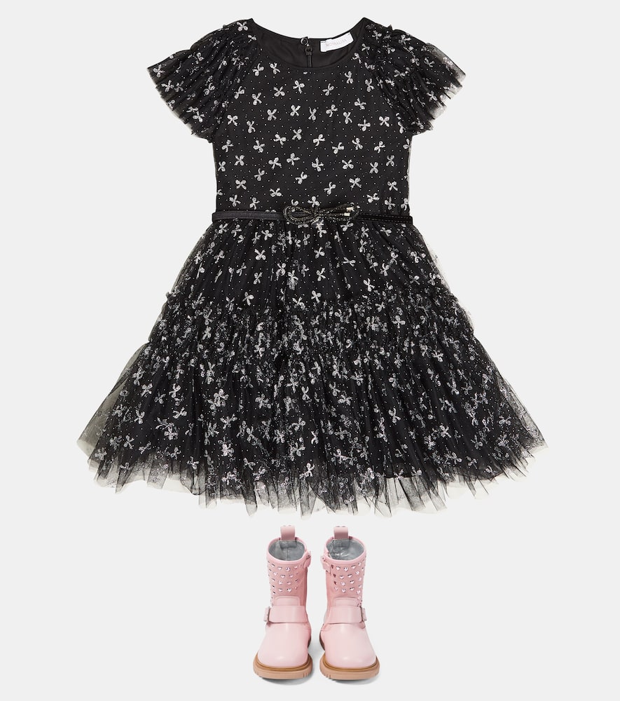 Monnalisa Ruffled tulle dress