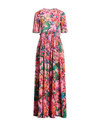 Woman Maxi dress Pink Size L Cotton