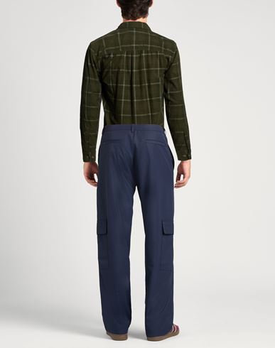 Man Shirt Dark green Size M Cotton