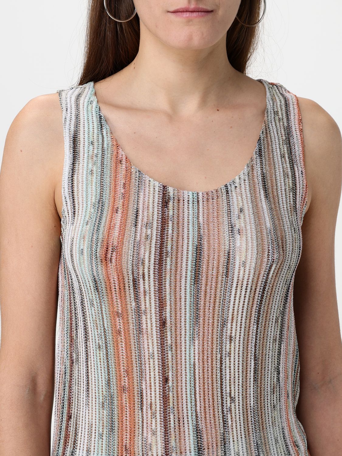 Striped tank top - Neutrals