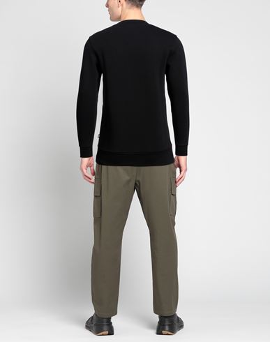 Man Sweatshirt Black Size S Cotton, Polyester