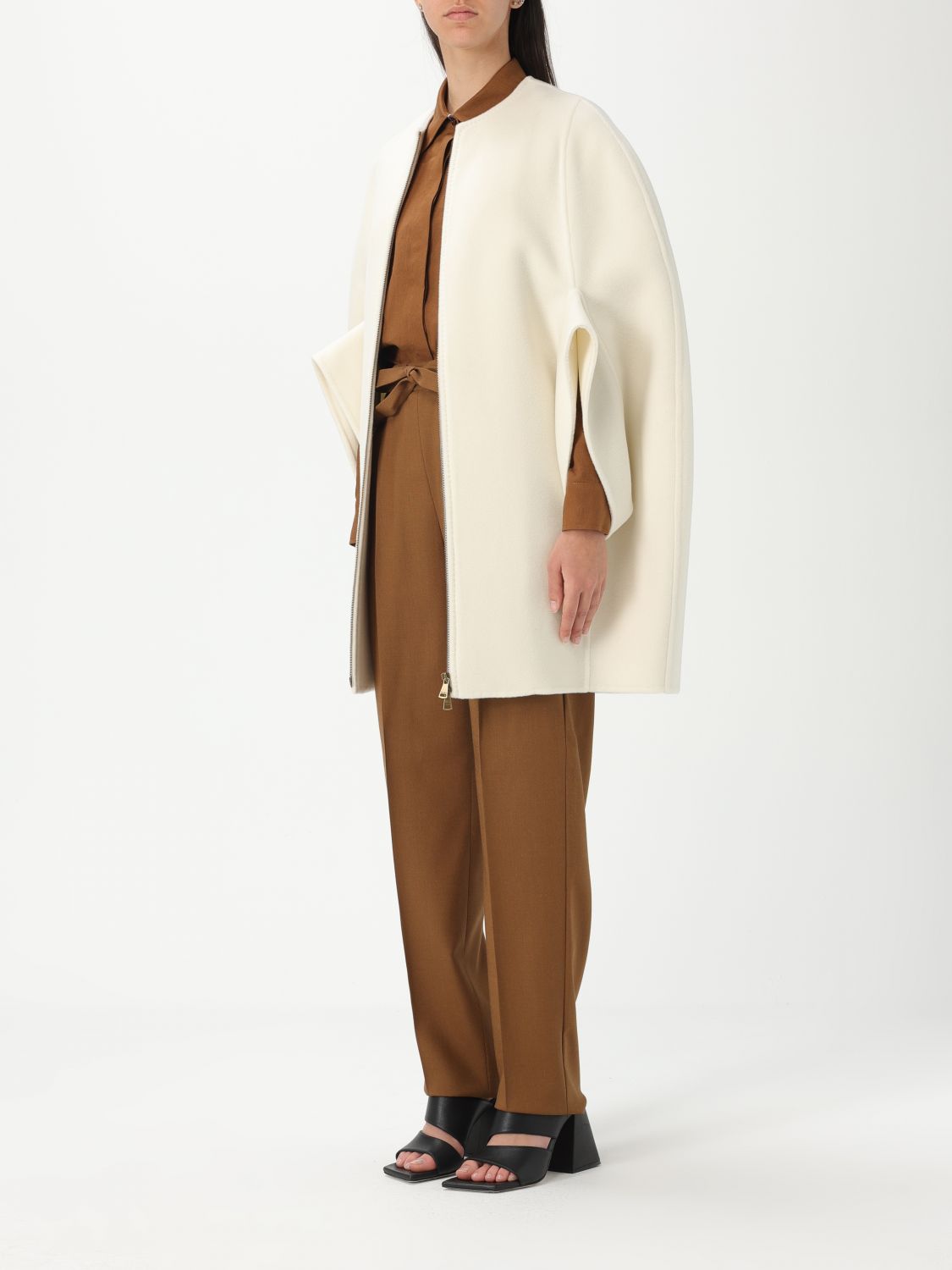 Placido coat - White