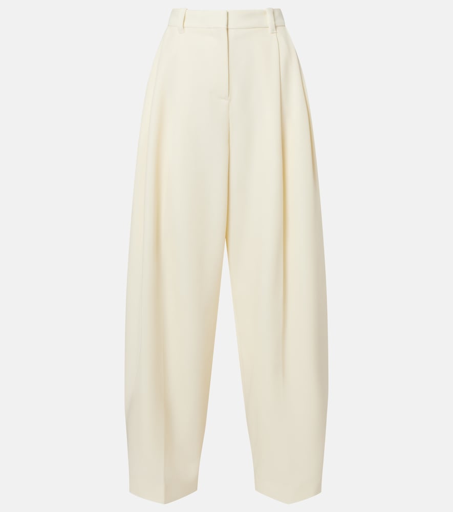 Man's virgin wool wide-leg pants