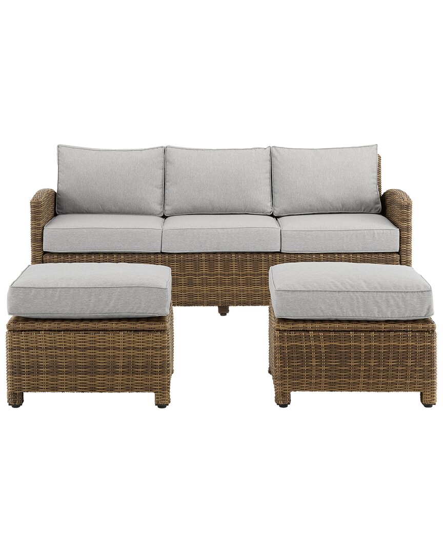 Bradenton 3Pc Outdoor Wicker Sofa Set