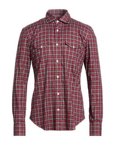 Man Shirt Red Size M Cotton
