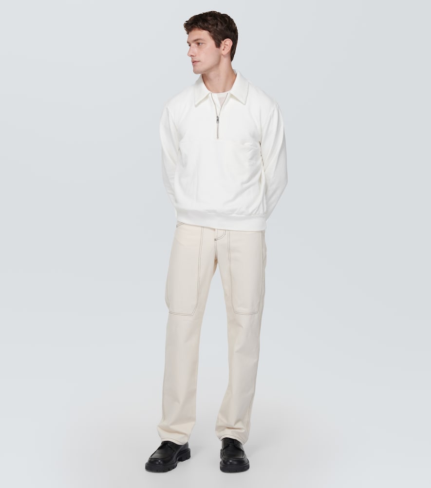 Cotton polo sweater