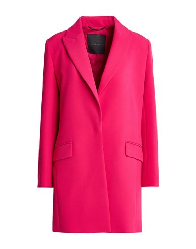 Elena Mirò Woman Coat Fuchsia Size 10 Polyester, Elastane