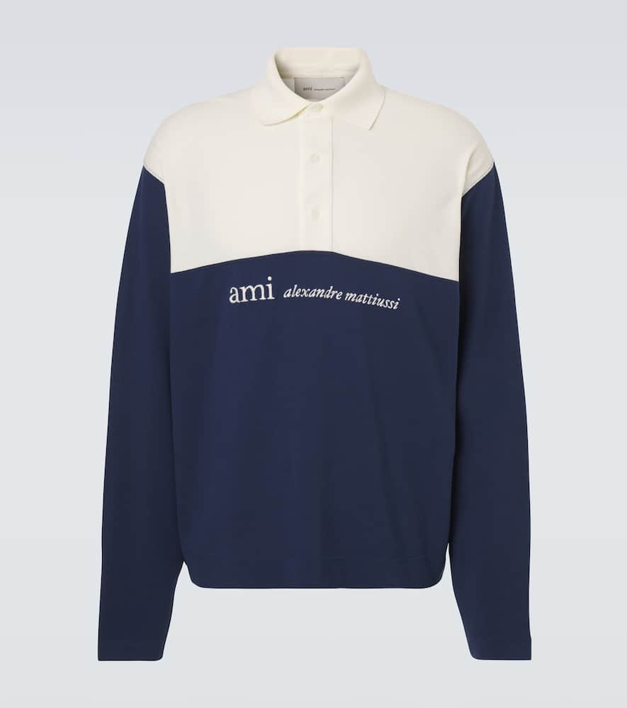 Logo cotton piqué polo shirt