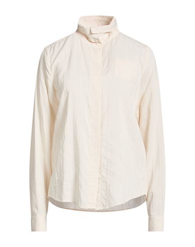 Momoní Woman Shirt Cream Size 4 Viscose, Silk, Cotton
