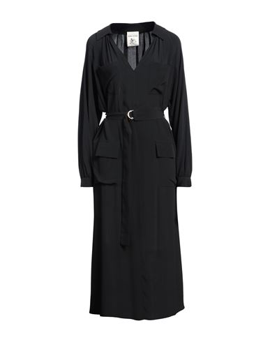 Semicouture Woman Midi dress Black Size 4 Acetate, Silk