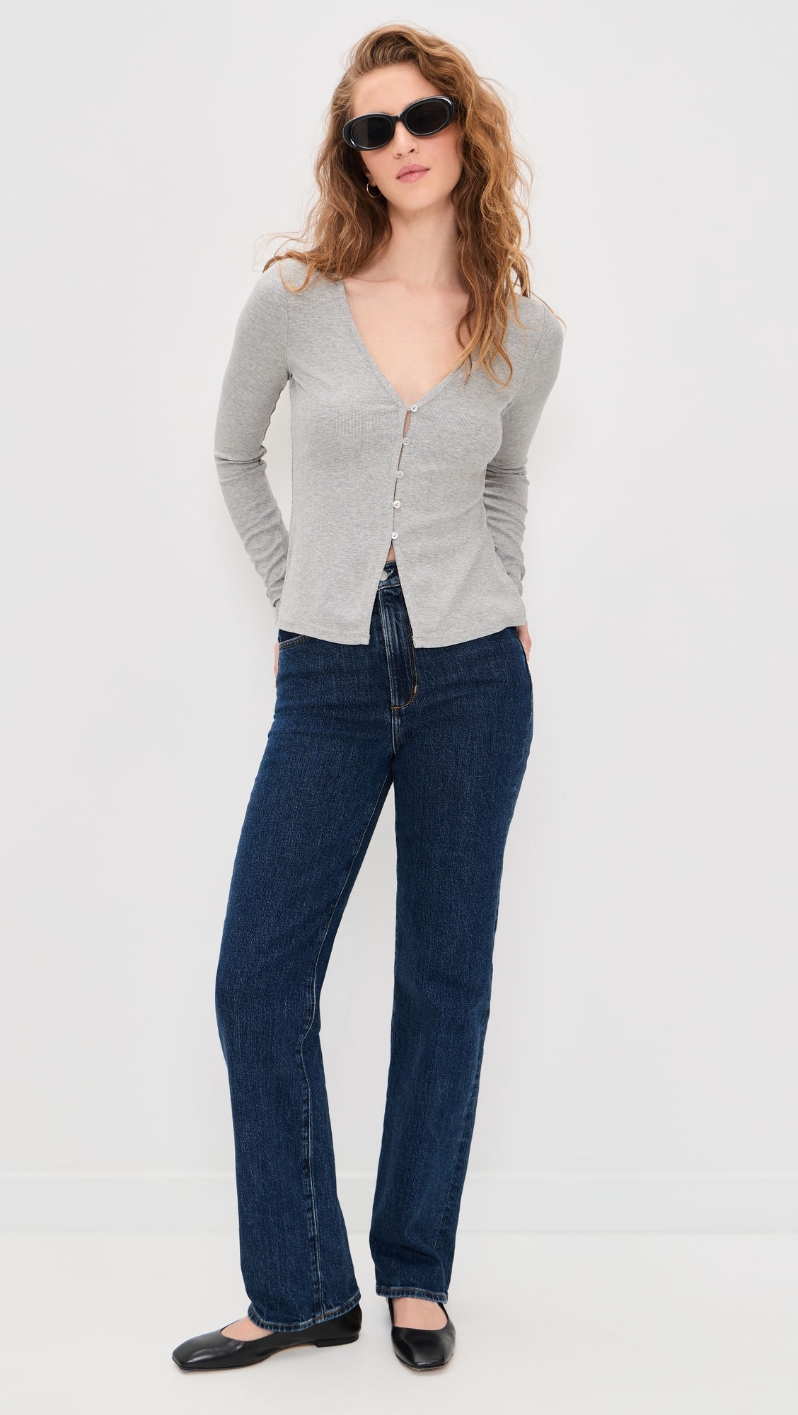 The Good Luck Long Sleeve Top Heather Grey