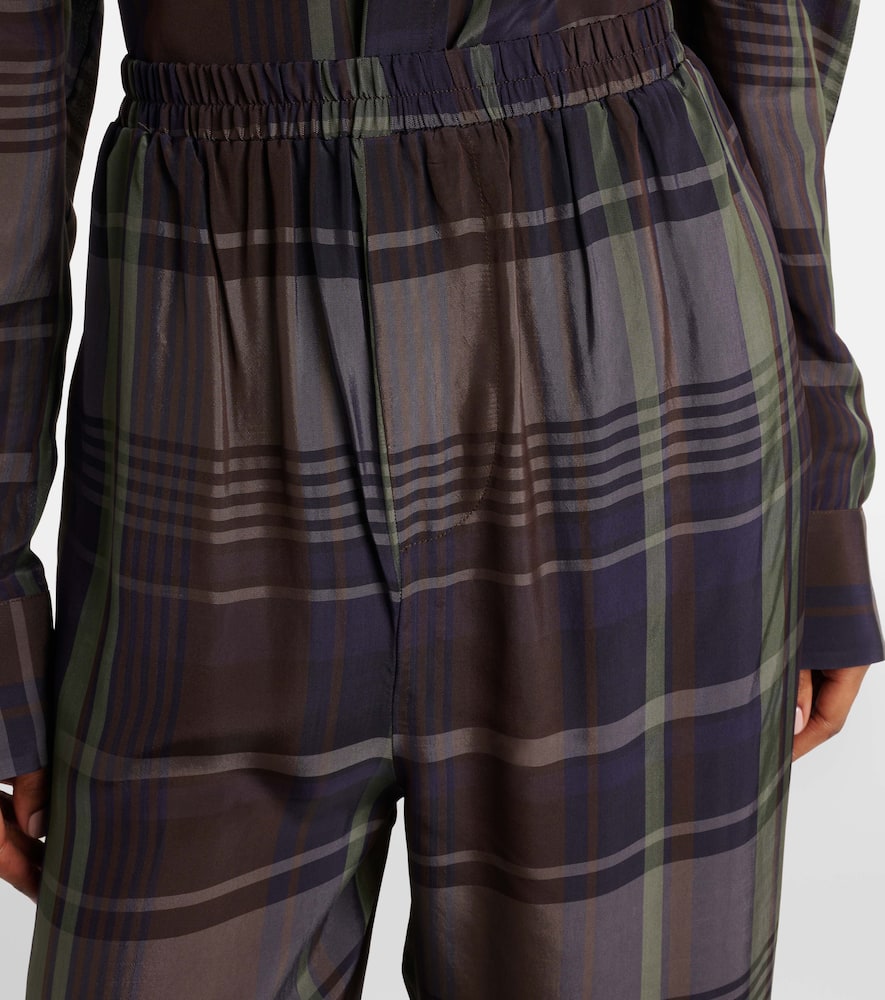 Baxter checked wide-leg pants
