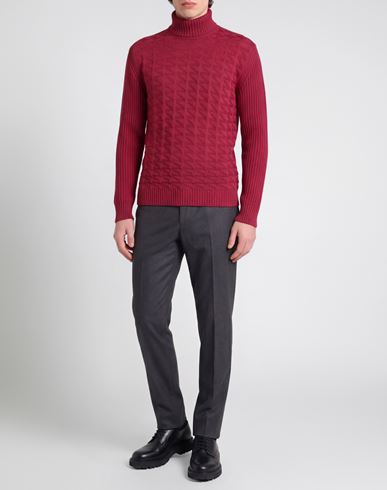 Man Turtleneck Magenta Size XXL Merino Wool, Acrylic