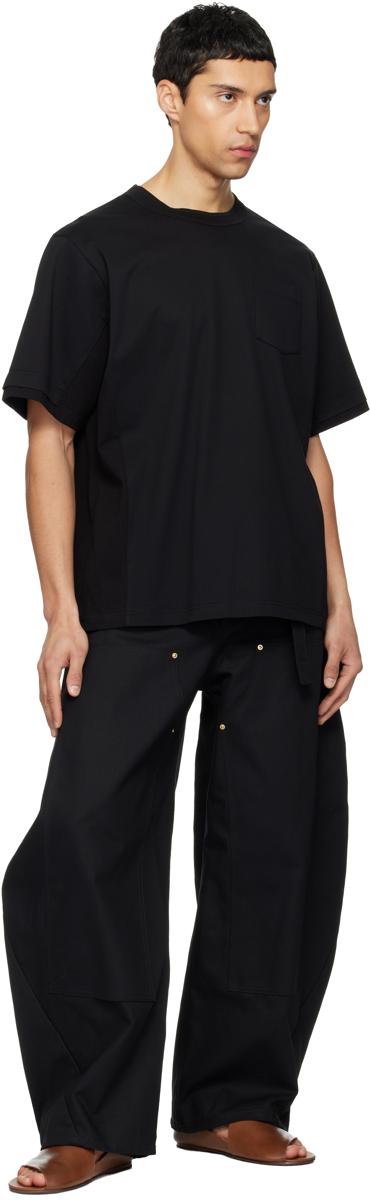 Black Cotton Jersey T-shirt