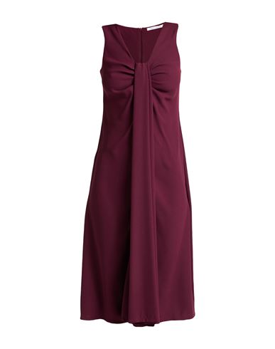 Woman Midi dress Burgundy Size 4 Viscose