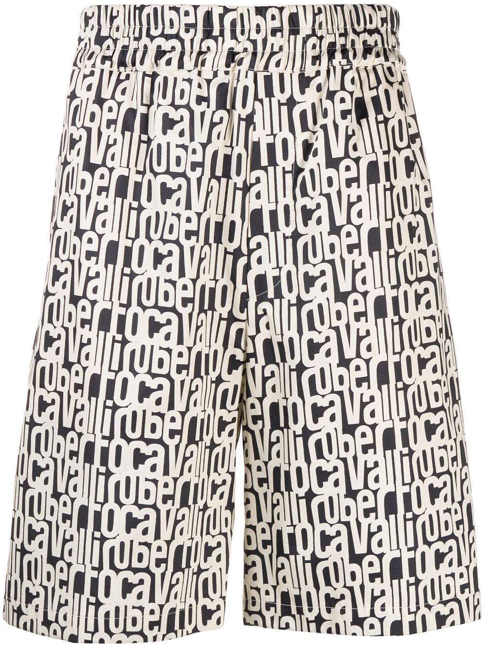 Logo-print elasticated shorts - Black