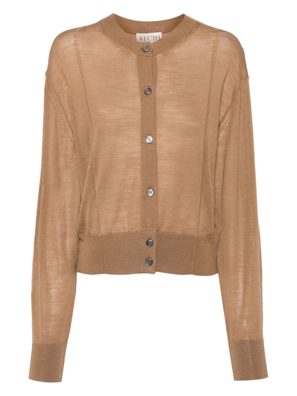 Recto sheer cardigan - Brown