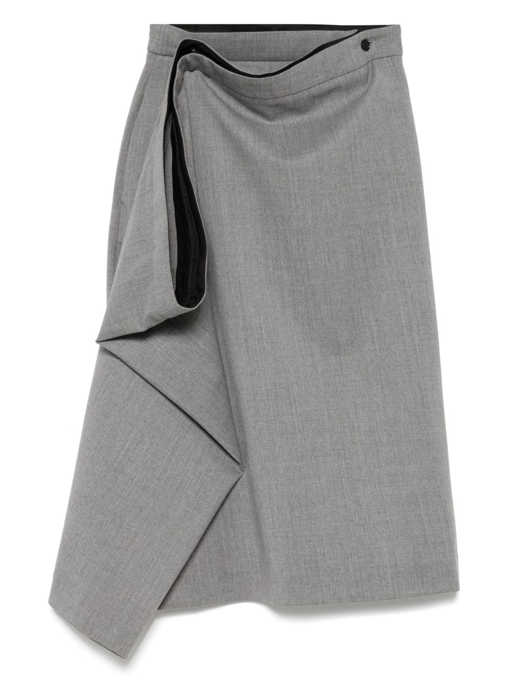 Wool midi skirt - Grey