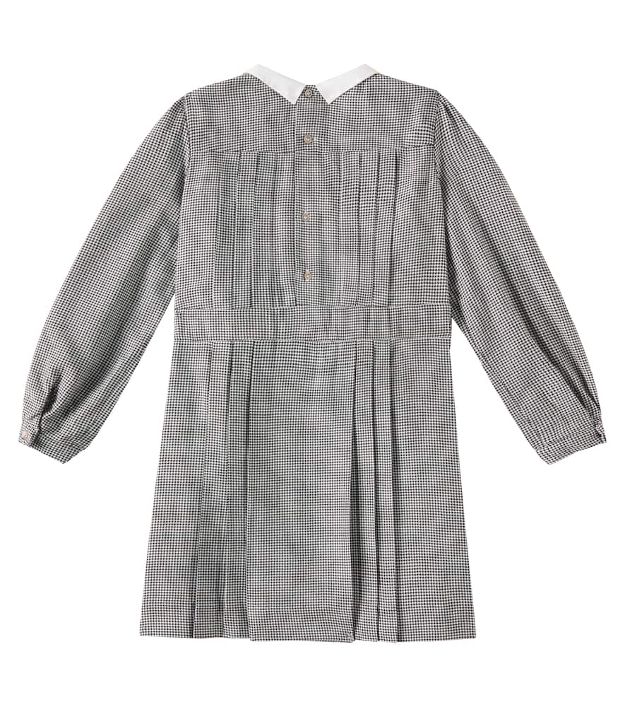 Bonpoint Mona houndstooth pleated dress
