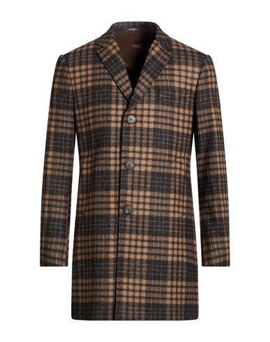 Man Coat Camel Size 38 Wool, Polyamide