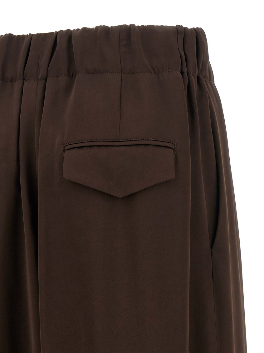 Fluid Viscose Pants Brown