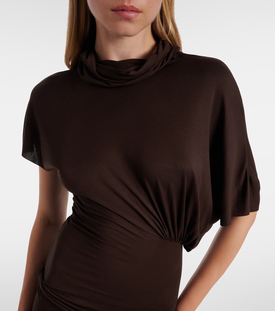 Lilith draped jersey gown