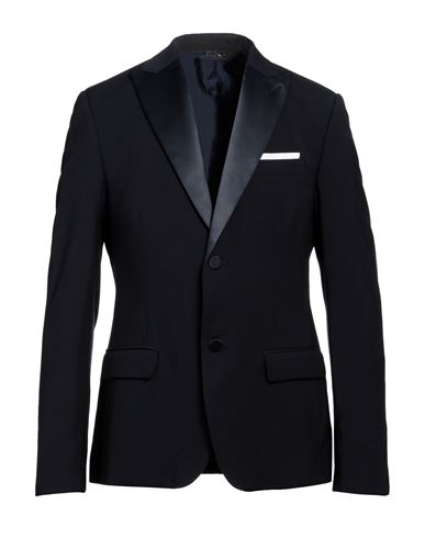 Man Blazer Midnight blue Size 46 Polyester, Viscose, Elastane