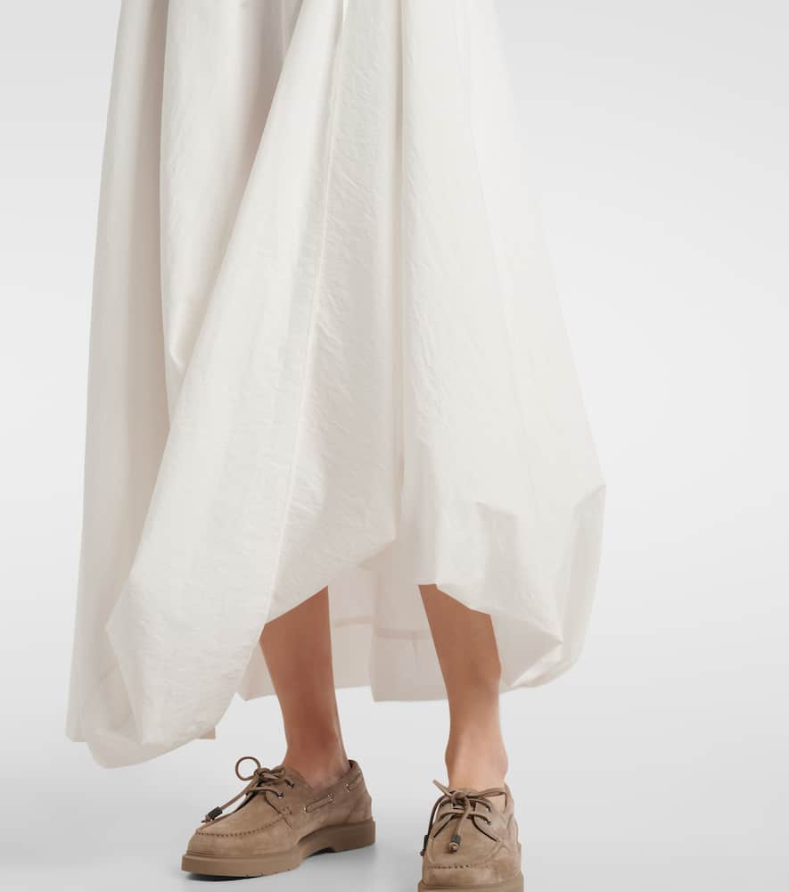 Cotton-blend maxi skirt