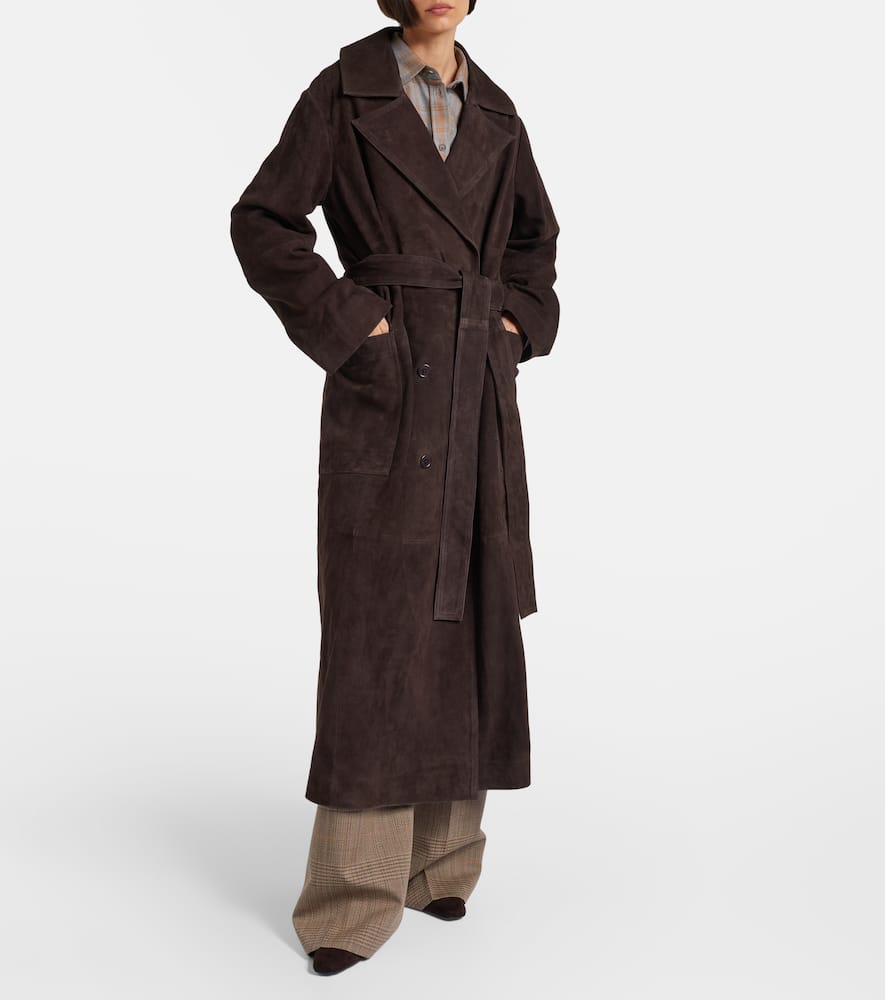 Róhe Belted suede wrap coat