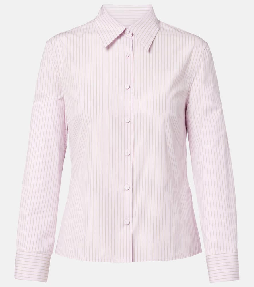 Pinstripe cotton poplin shirt