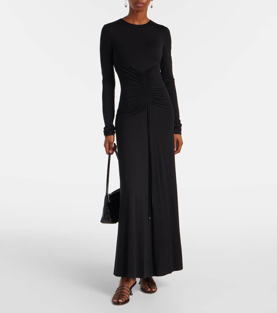 Doppia gathered maxi dress