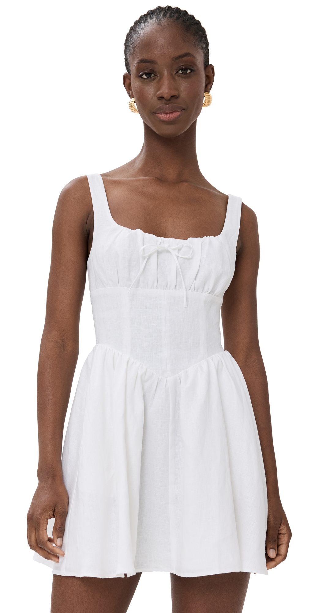 Daria Linen Dress White