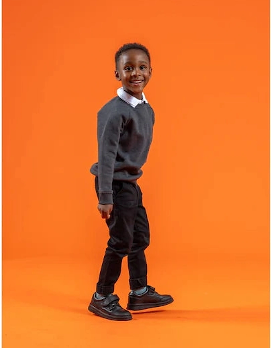 Boy's Hush Puppies ROWAN Boys Leather School Shoes Black - : teen