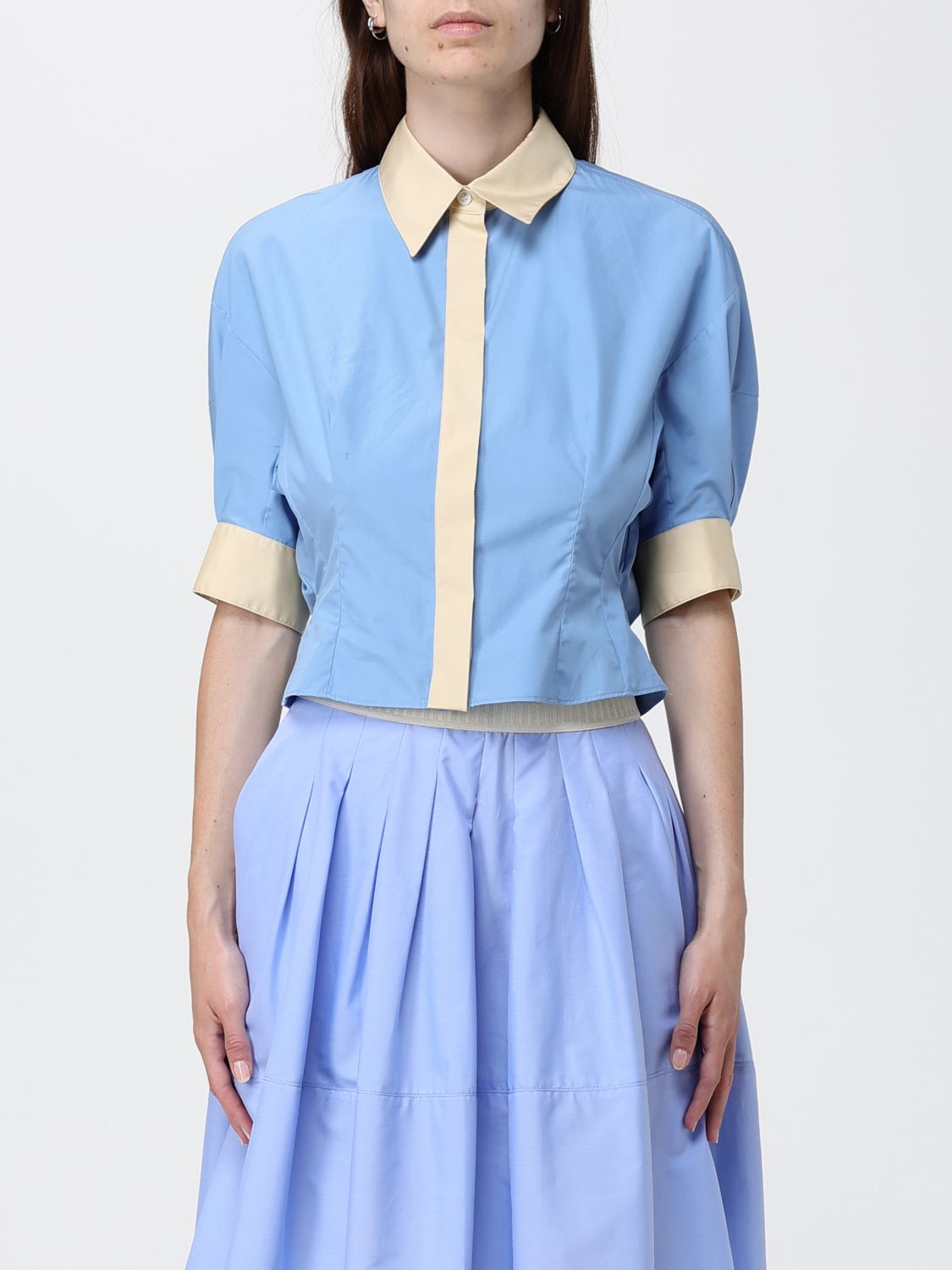 Shirt Woman color Gnawed Blue