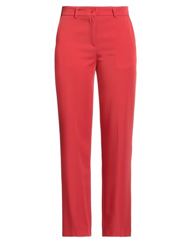 Woman Pants Tomato red Size 10 Polyester, Elastane