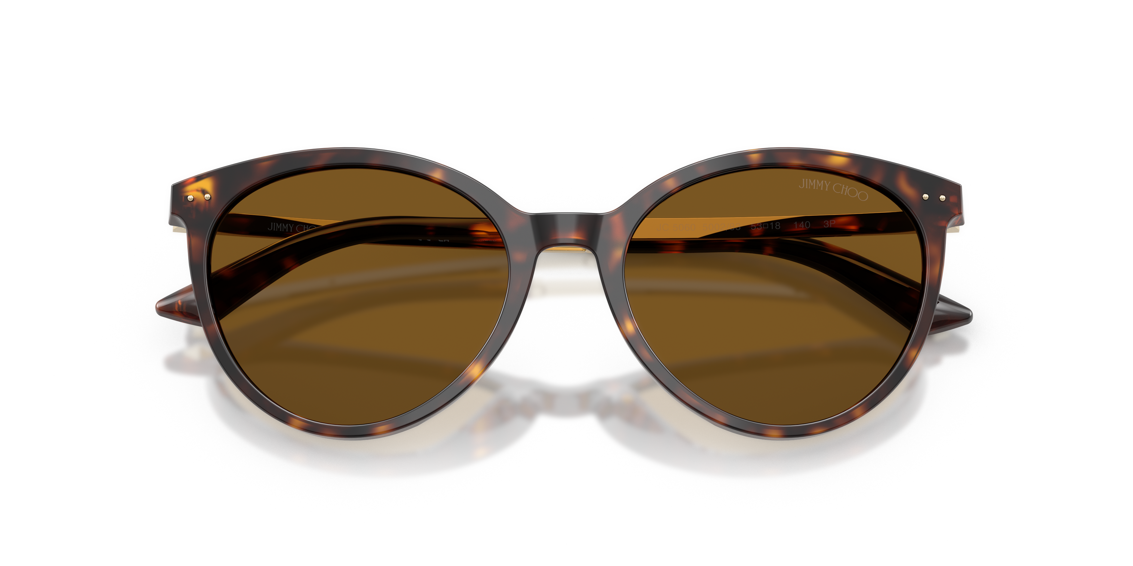 Jimmy Choo Donna Jimmy Choo JC5060 500283 Occhiali da sole Acetato Tartaruga Marrone Pantos Polarizzata