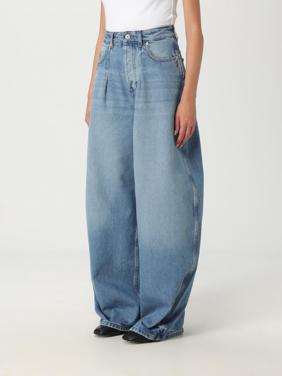 Le De-Nîmes Ovalo pleated jeans - Blue