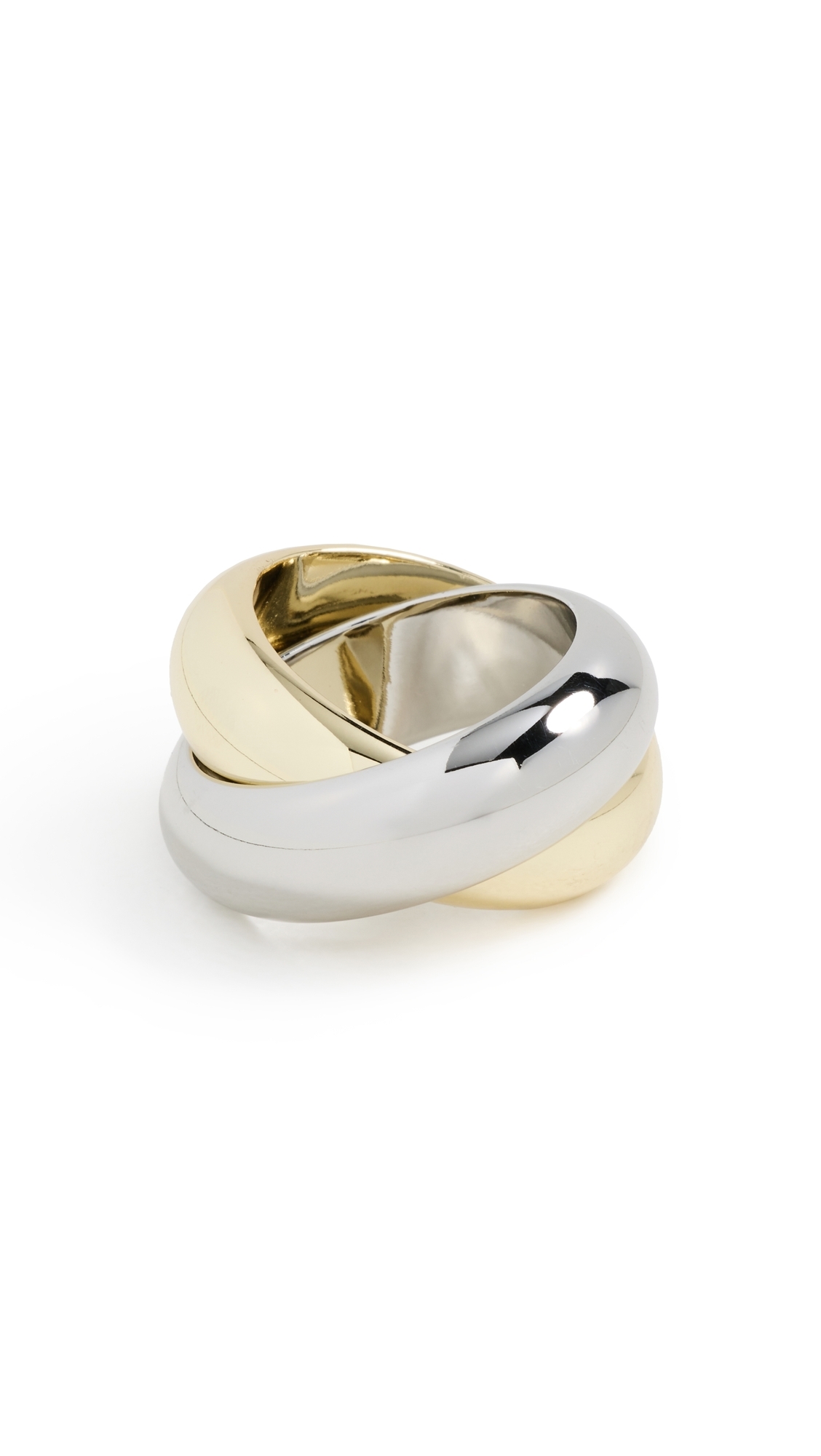 SHASHI Ross Ring Gold/Silver