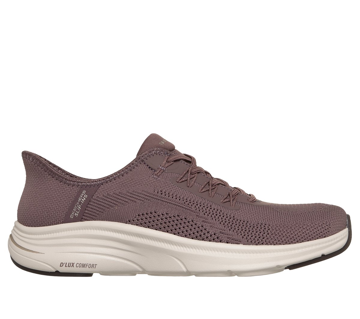 Skechers Women's Slip-ins Relaxed Fit: D'Lux Comfort 2.0 - Supernova Sneaker in Brown, 8, Vegan, Machine Washable