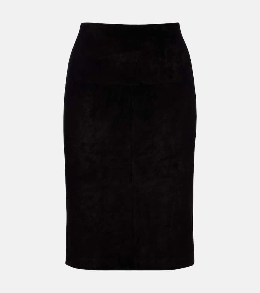 Gin suede midi skirt