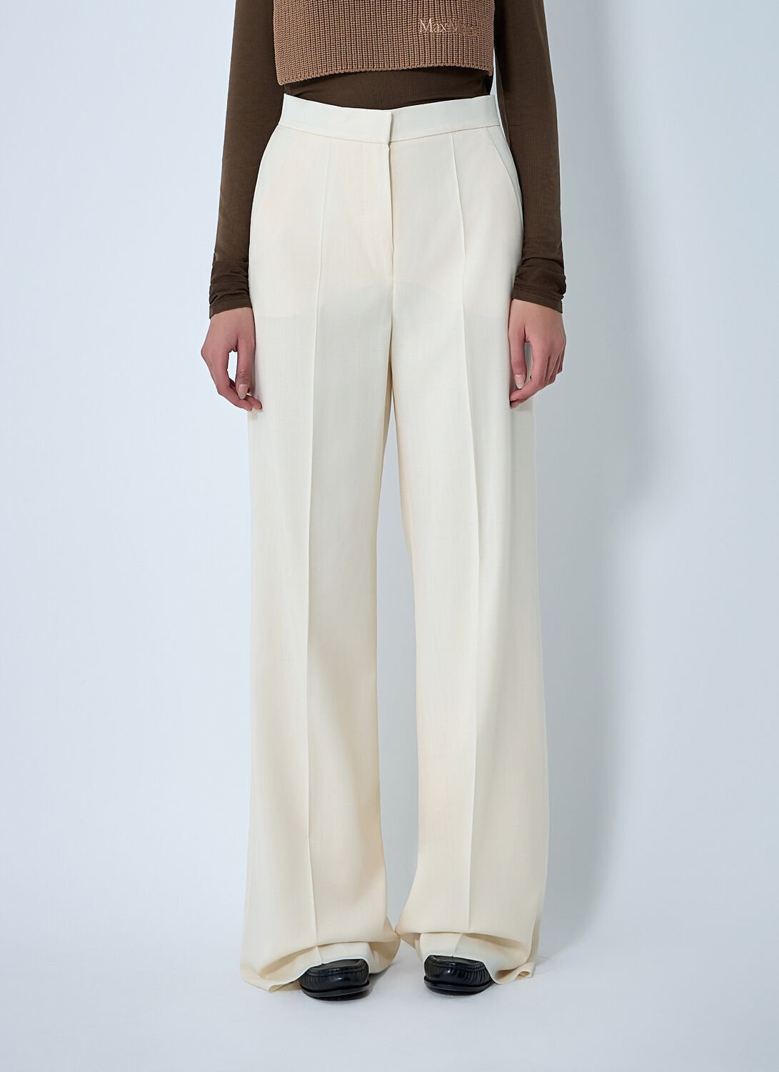 Tailored Wool Pants - Woman Pants Ivory It
