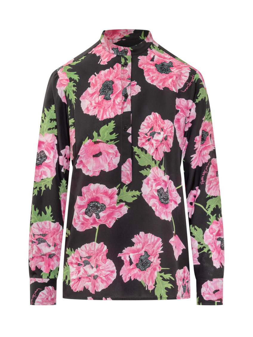Poppy-printed Long Sleeved Shirt