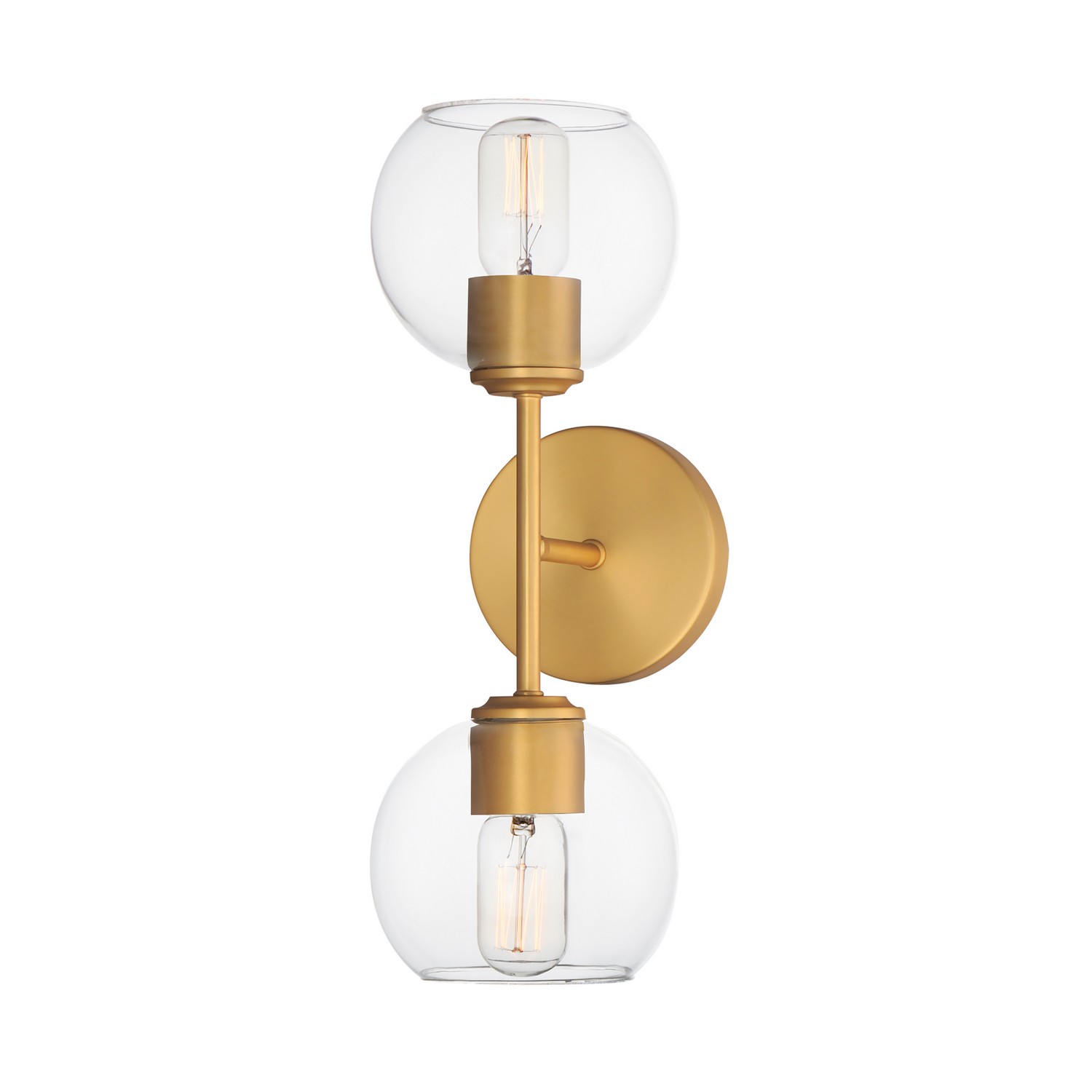 Natural Aged Brass Two Light Wall Sconce from the Knox Collection