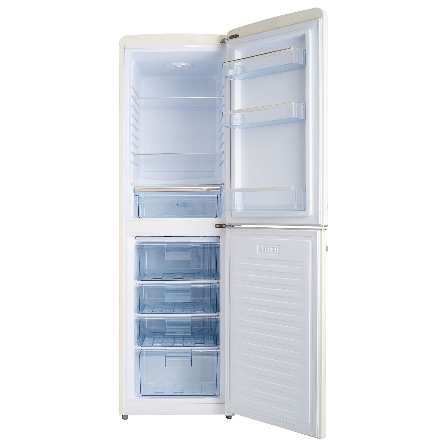 ElectriQ 246 Litre 50/50 Retro Freestanding Fridge Freezer - Crea