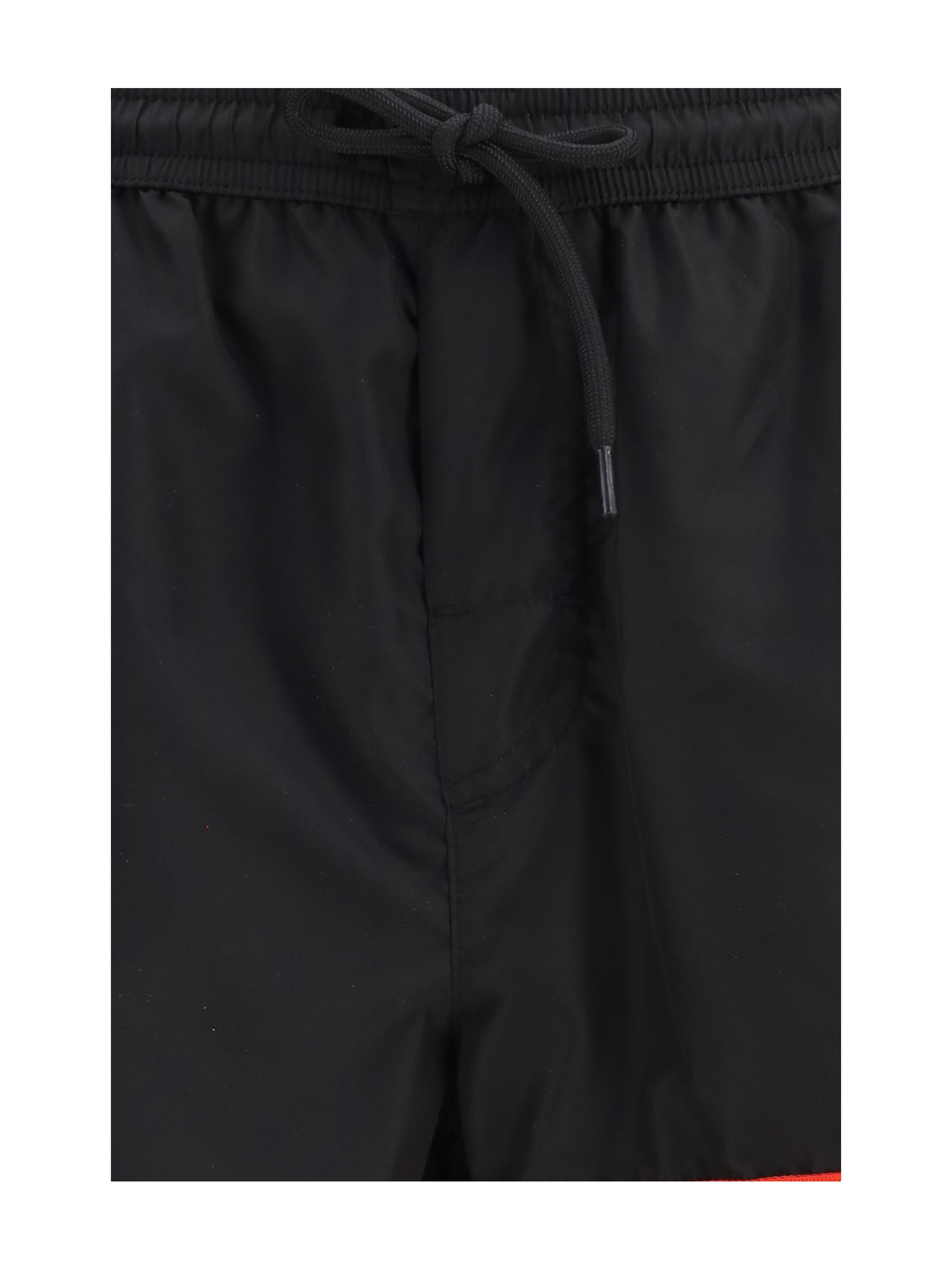 Nylon Beachwear Swim Shorts — Black
