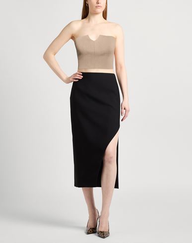Woman Top Khaki Size 2 Viscose, Polyamide