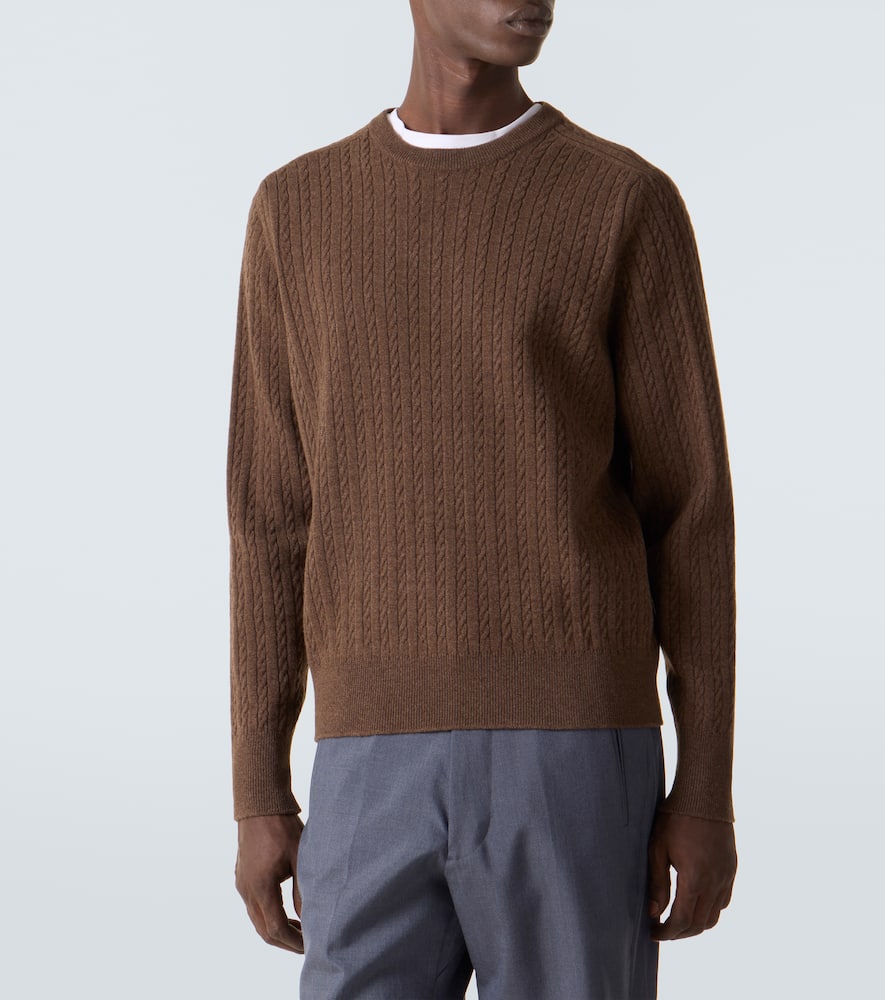 Cable-knit wool sweater