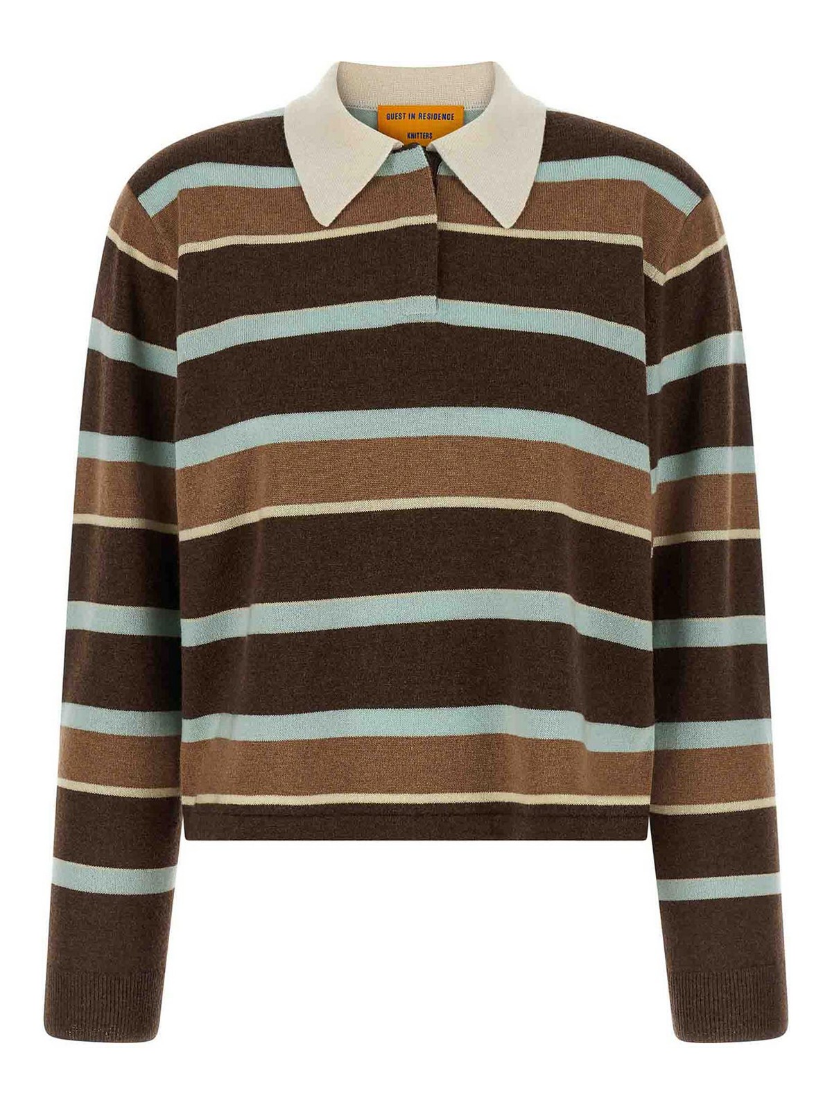 'Cropped Stripe Rugby' Sweater